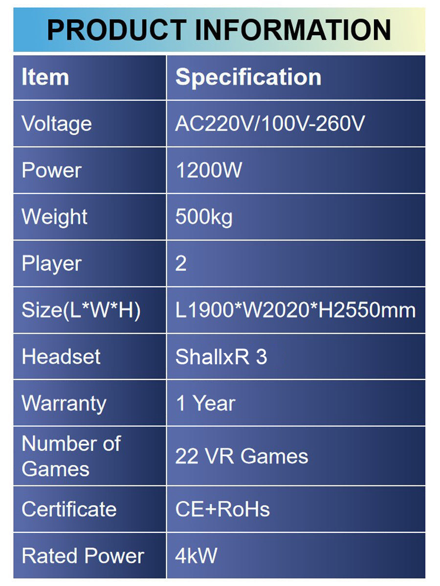 Simulador de rotación biplaza VR 360