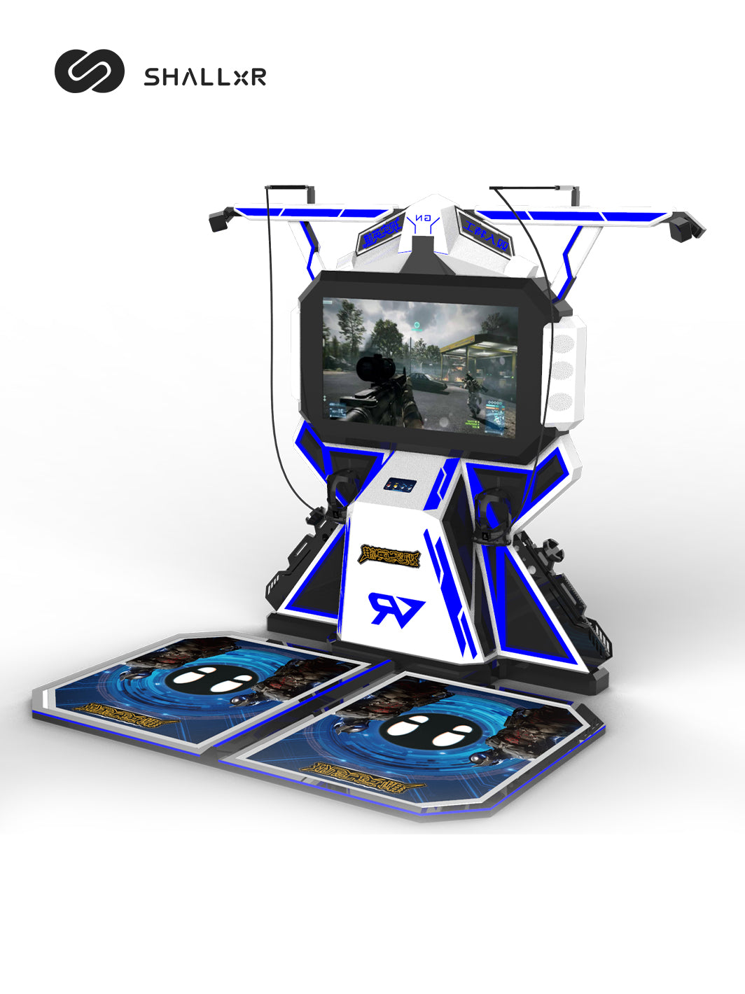 VR shooting arena for 2 players