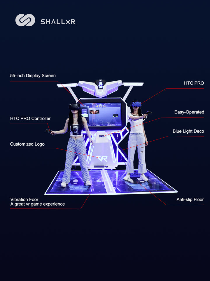 VR shooting arena for 2 players