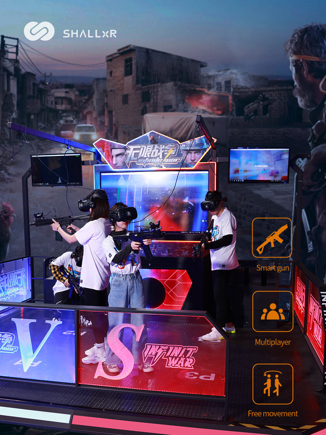 Arbejdsgiver Elevator rigtig meget Infinite war VR arena for multiplayers – ShallxR