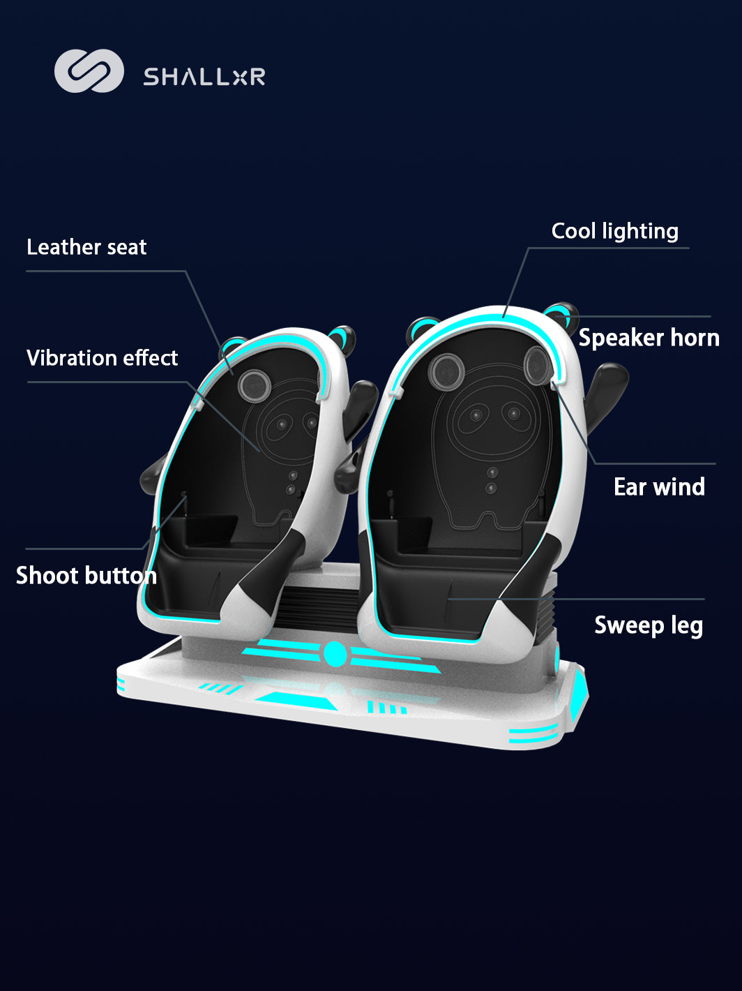 VR PANDA 9D VR MOTION CHAIR