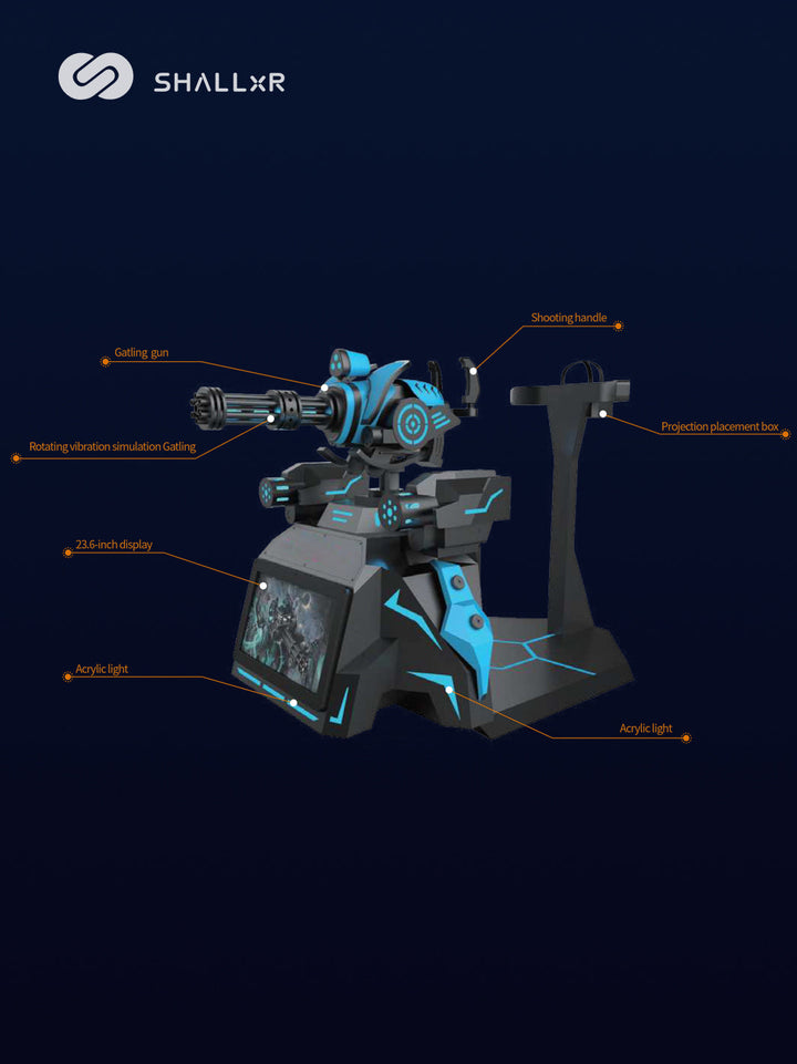 VR shooting simulator gun gatling - ShallxR